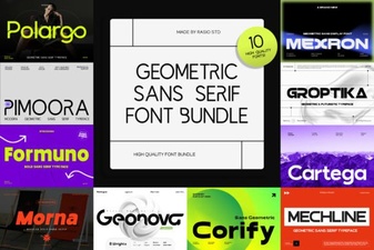 Geometric Sans Serif Font Bundle for Creative Projects