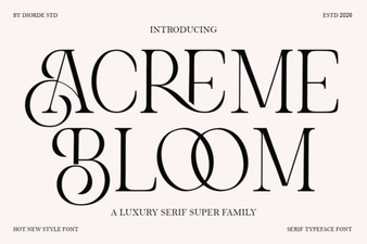 Acreme Bloom Font Design and Creative Uses