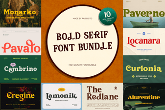 Bold Serif Bundle Font Collection for Creative Projects
