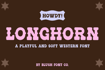 Longhorn Western Font Design Ideas